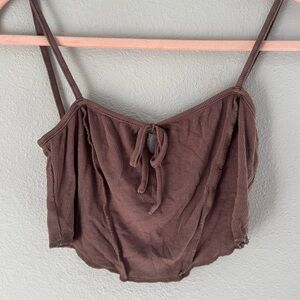 Princess Polly Brown Cropped Tank
